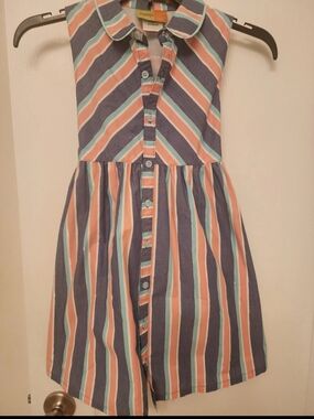 Girls' Striped Button-Front Summer Dress / PENELOPE MACK 6M